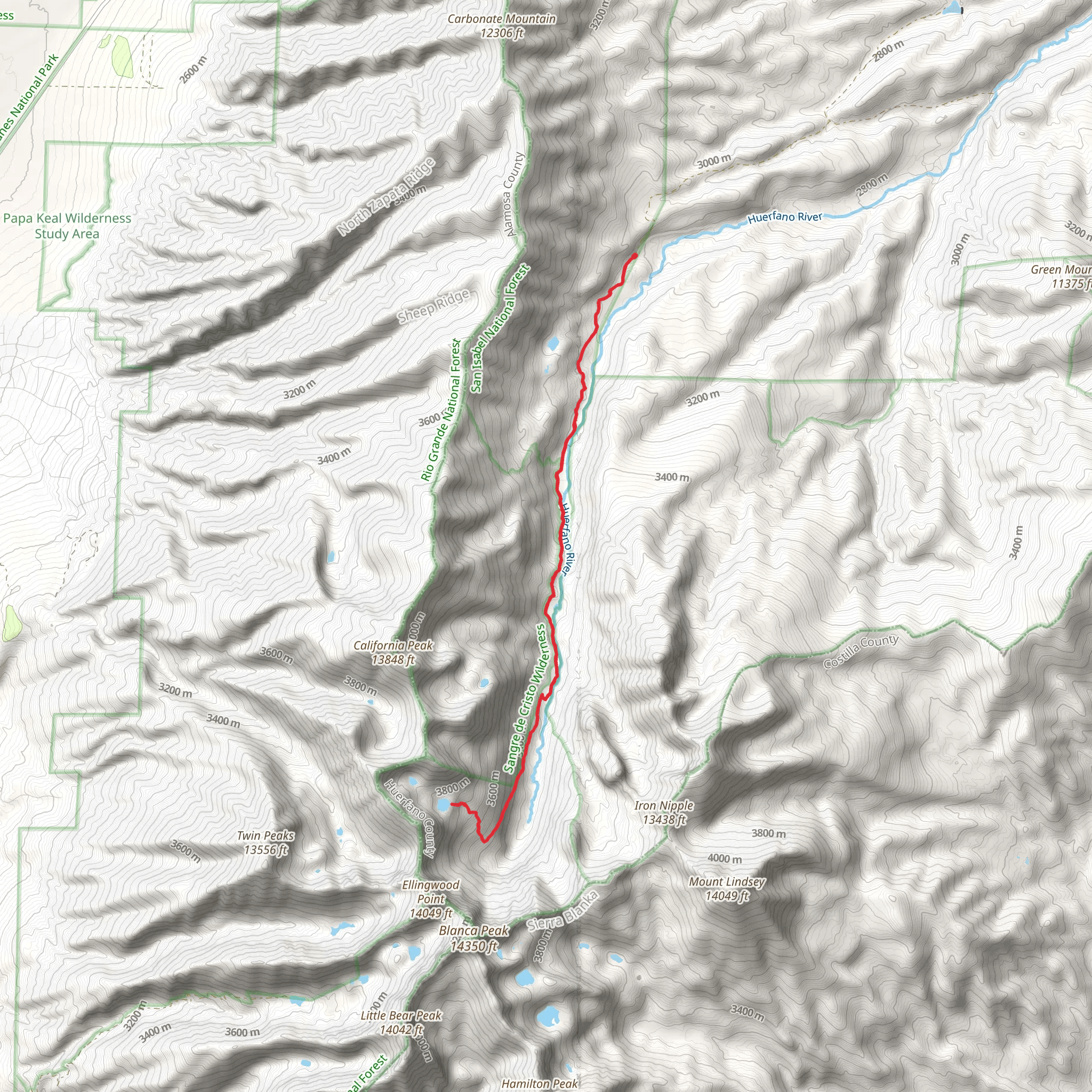 Lily Lake Trail mobile static map