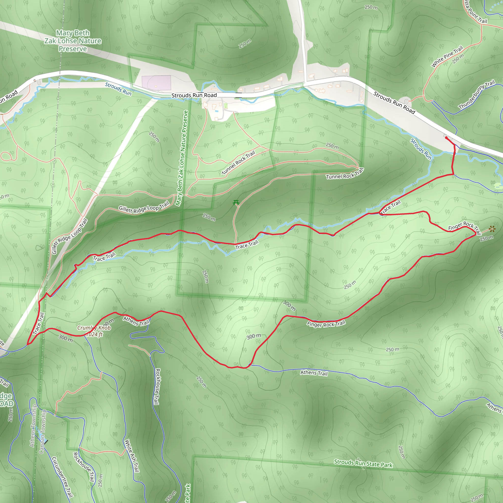 Trace and Finger Rock Loop Trail mobile static map