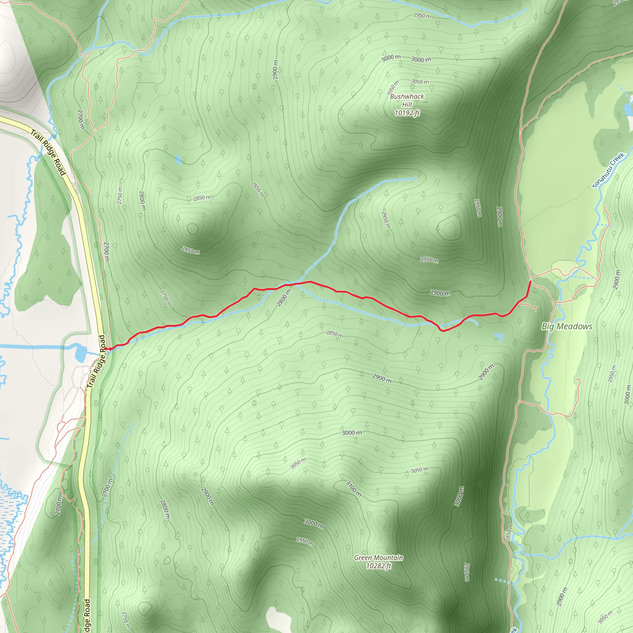 Green Mountain Trail mobile static map