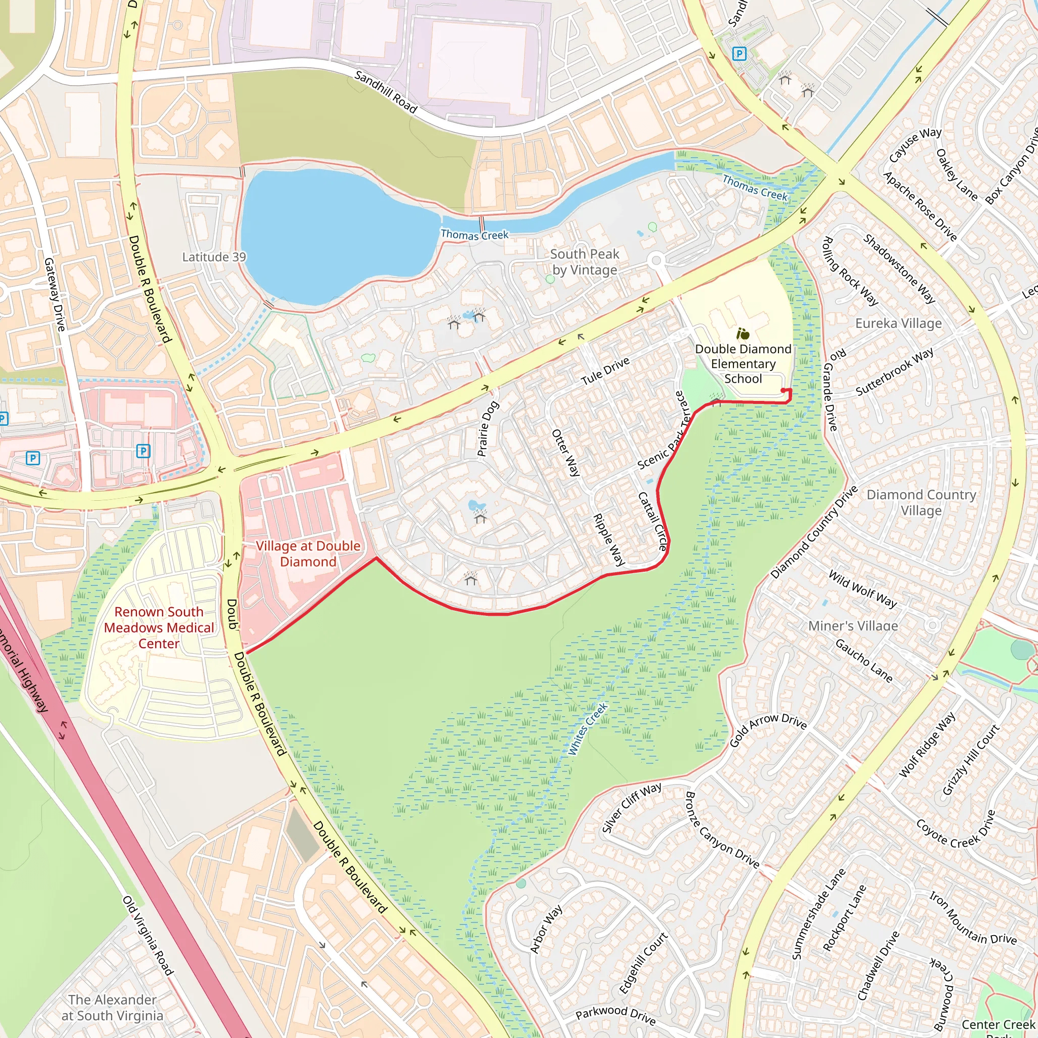 Evergreen Park Walk mobile static map