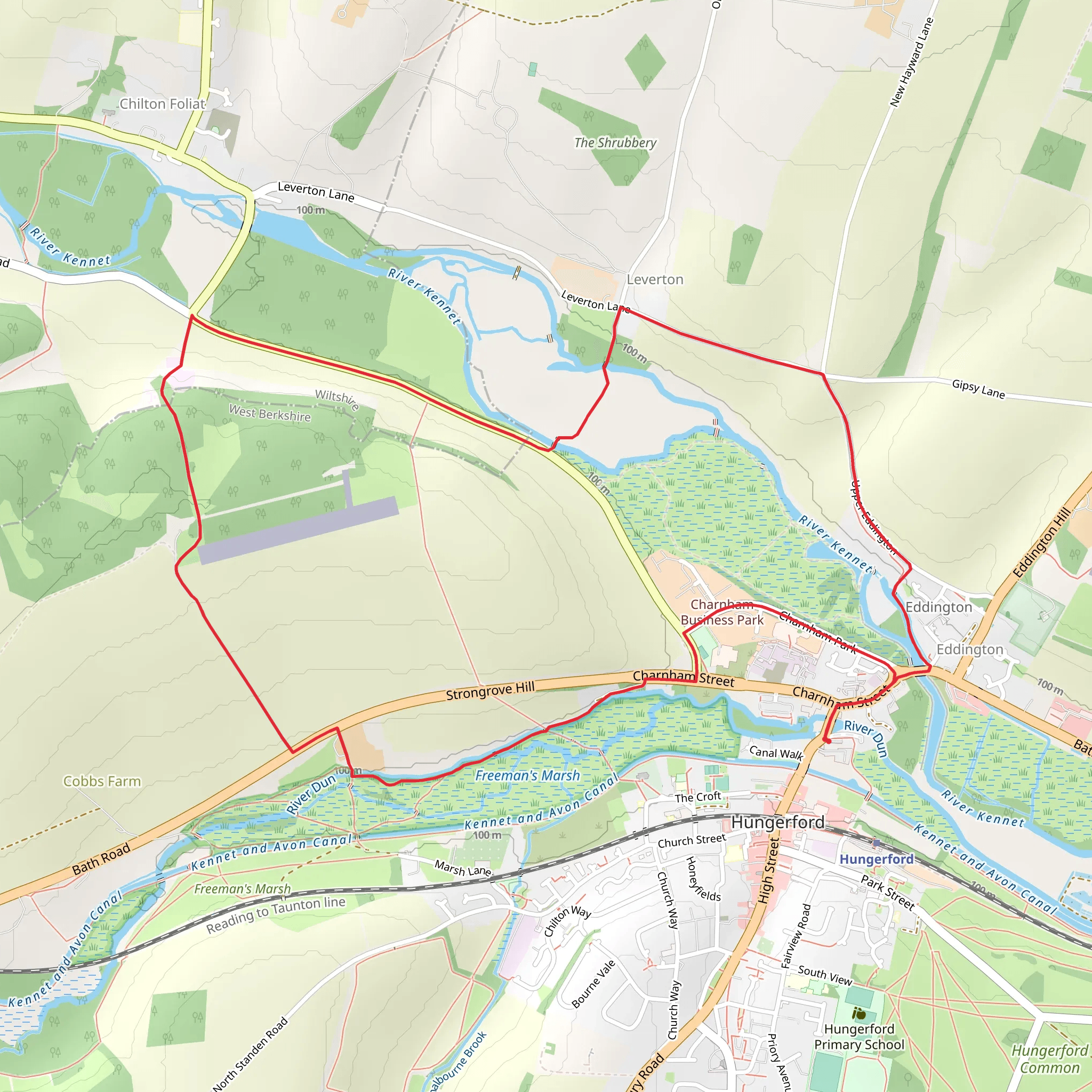 Furze Hill and Leverton Loop mobile static map