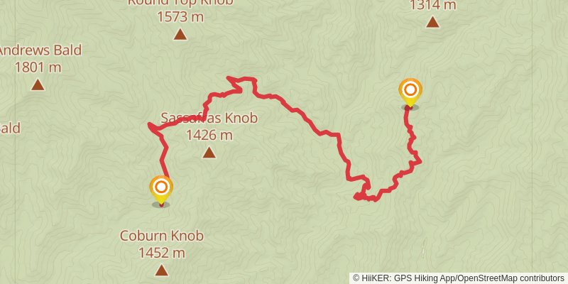 Benton Mackaye Trail stage 26 Map