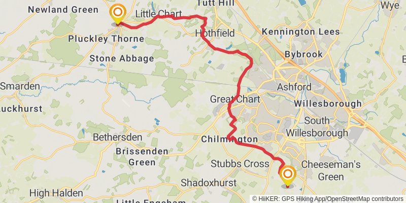 Greensand Way stage 9 Map