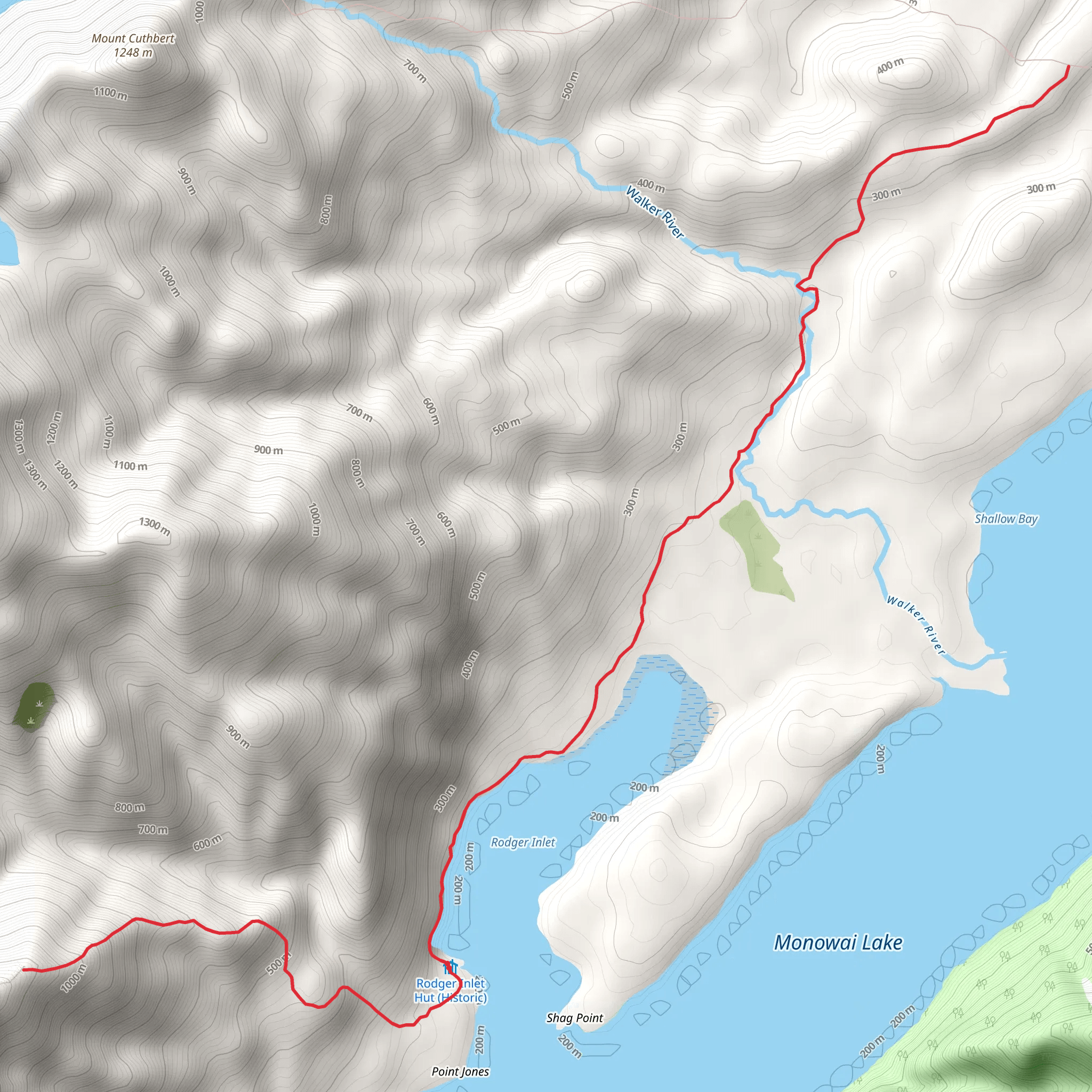 Rodger Inlet Track mobile static map