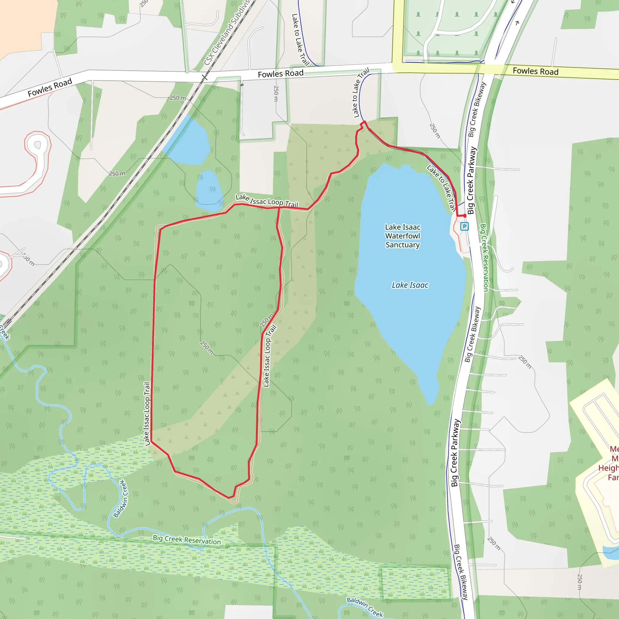 Lake Isaac Loop mobile static map