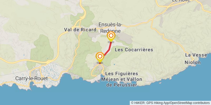 Grand Sentier de la Côte Bleue spur 2 Map