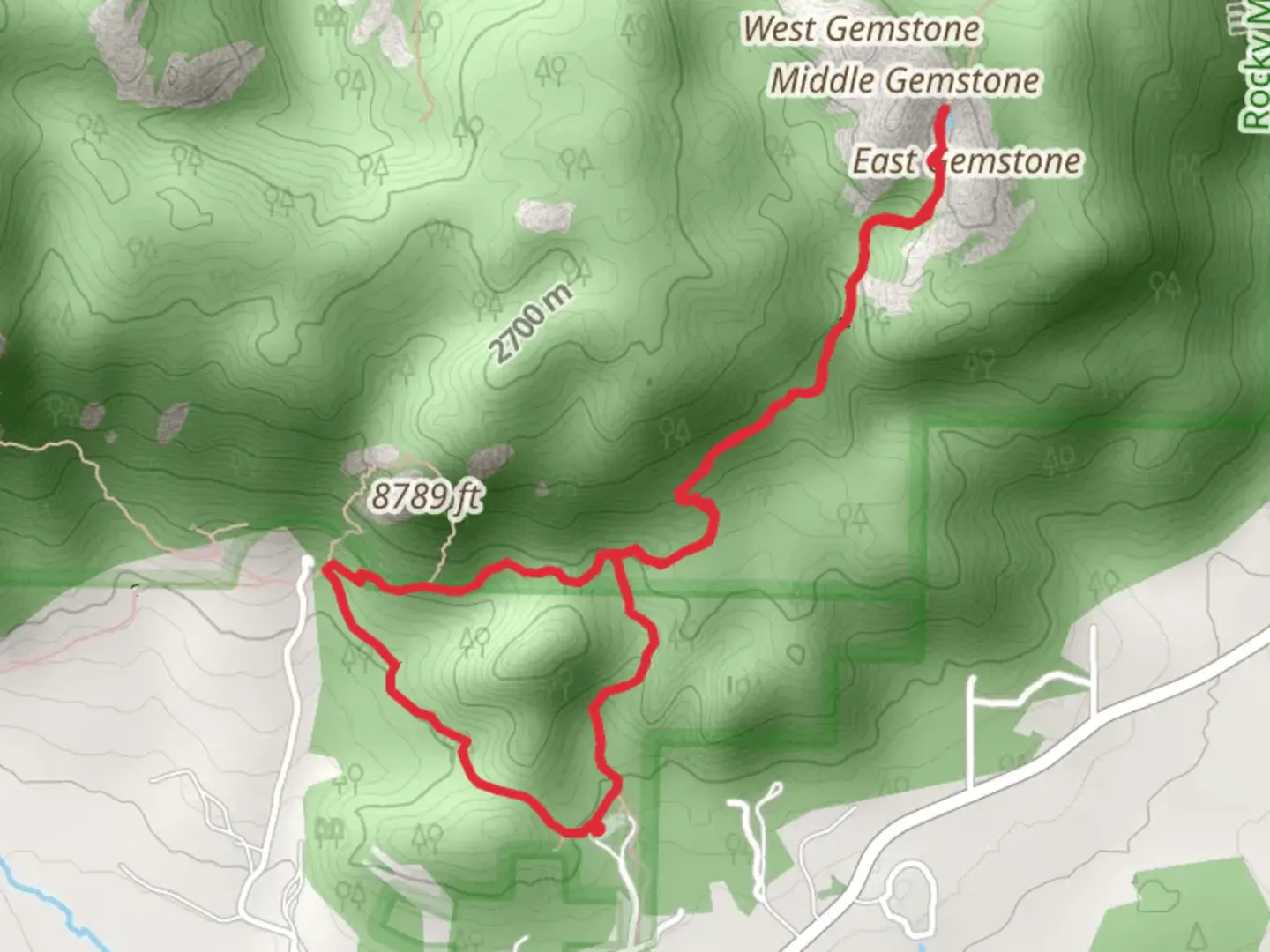 An image depicting the trail Lumpy Ridge Loop Trail and Gem Lake and its surrounding area.