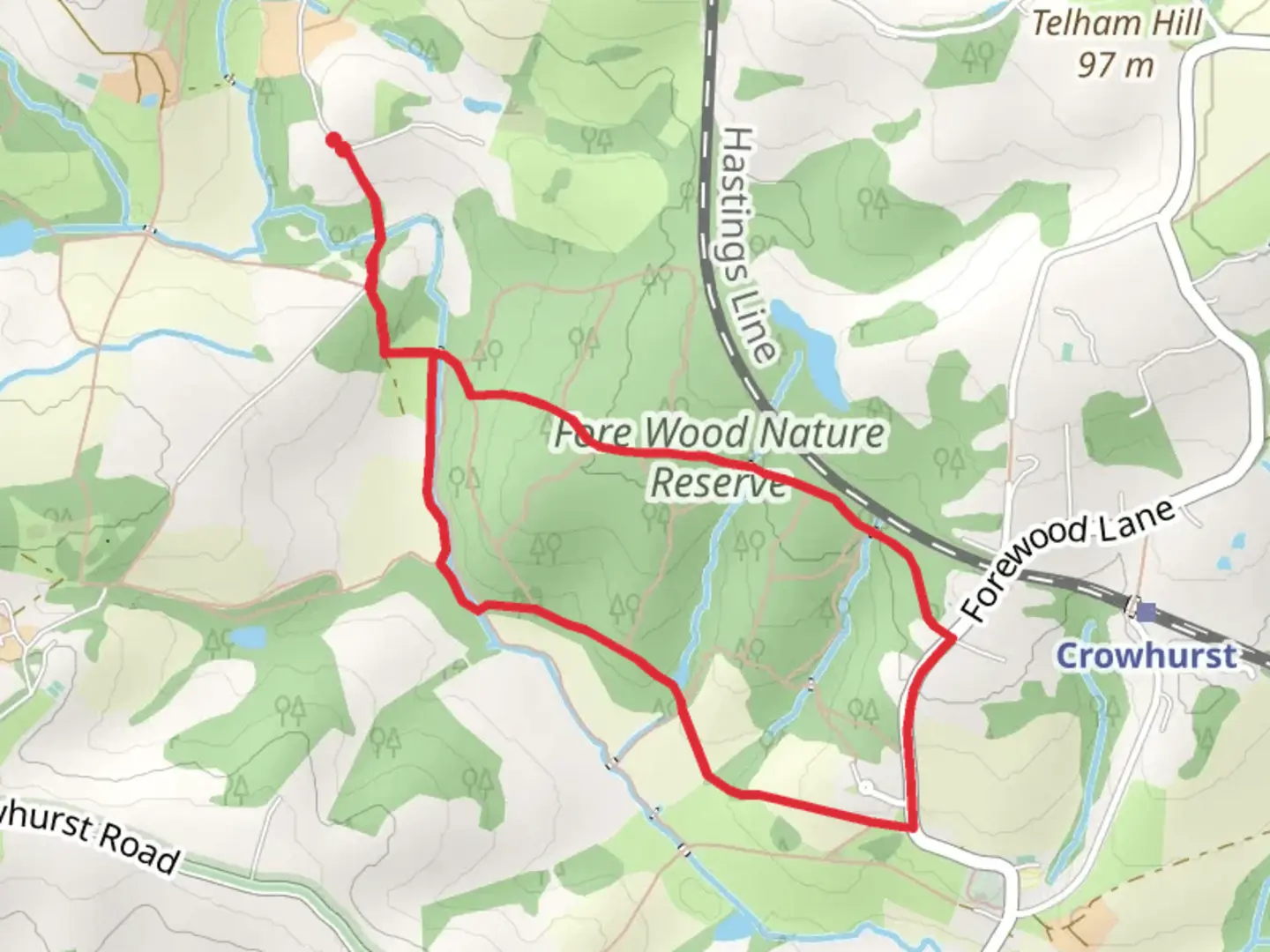 An image depicting the trail Fore Wood Nature Reserve Short Loop and its surrounding area.