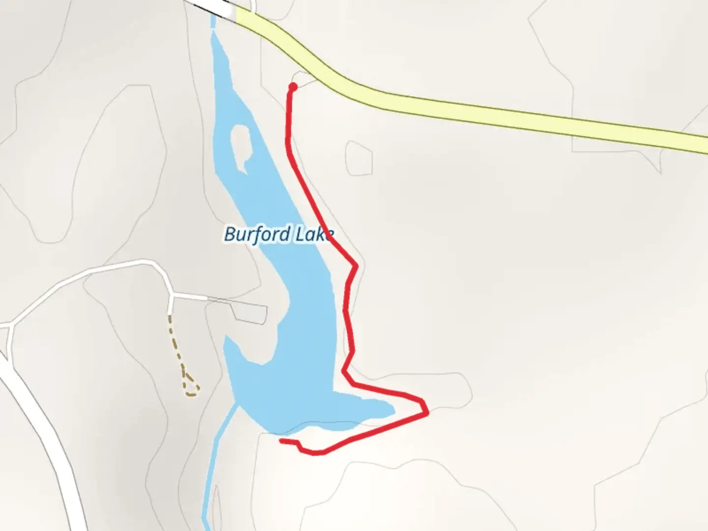 An image depicting the trail Burford Lake Trail and its surrounding area.