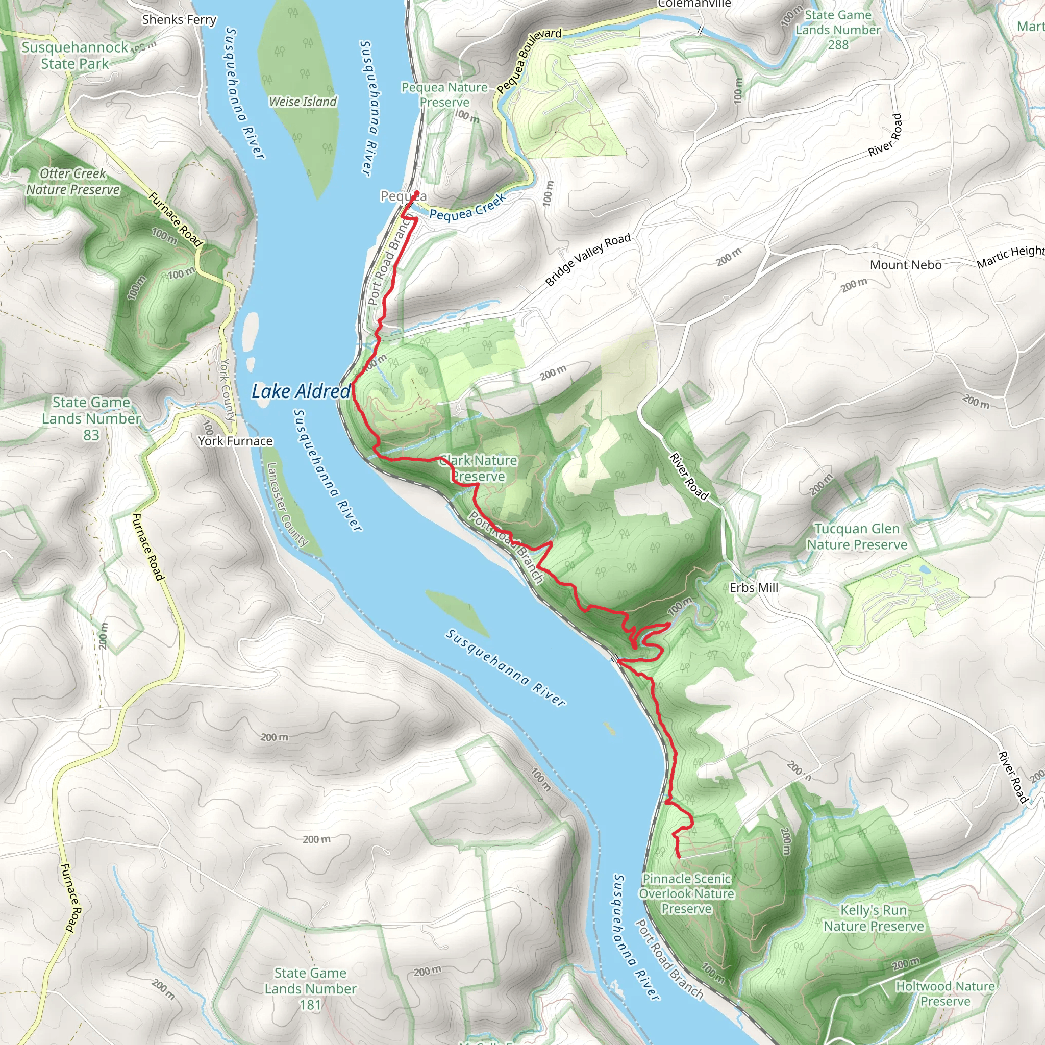 Susquehanna River from Pequea Boulevarf mobile static map