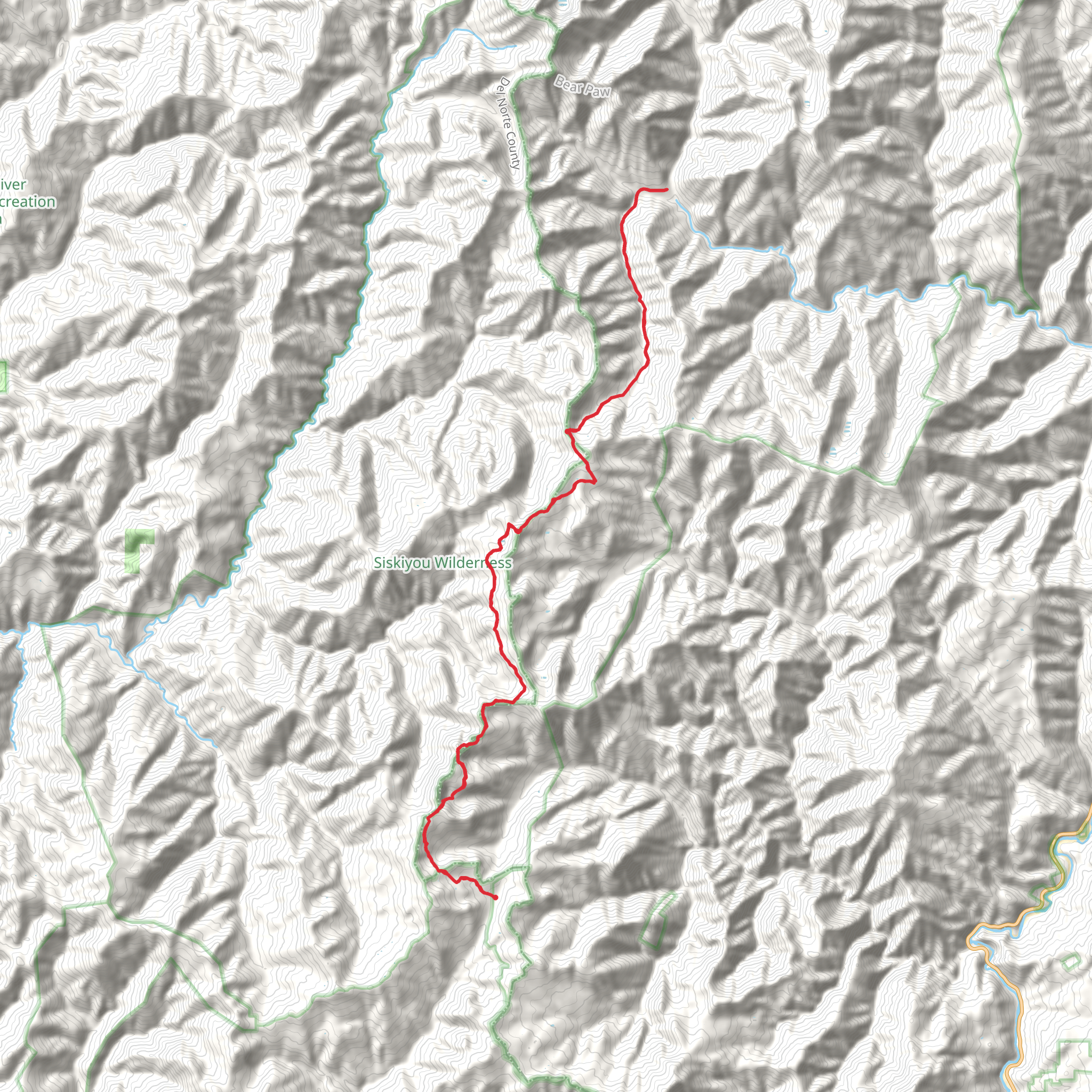 West Fork Clear Creek Trail mobile static map