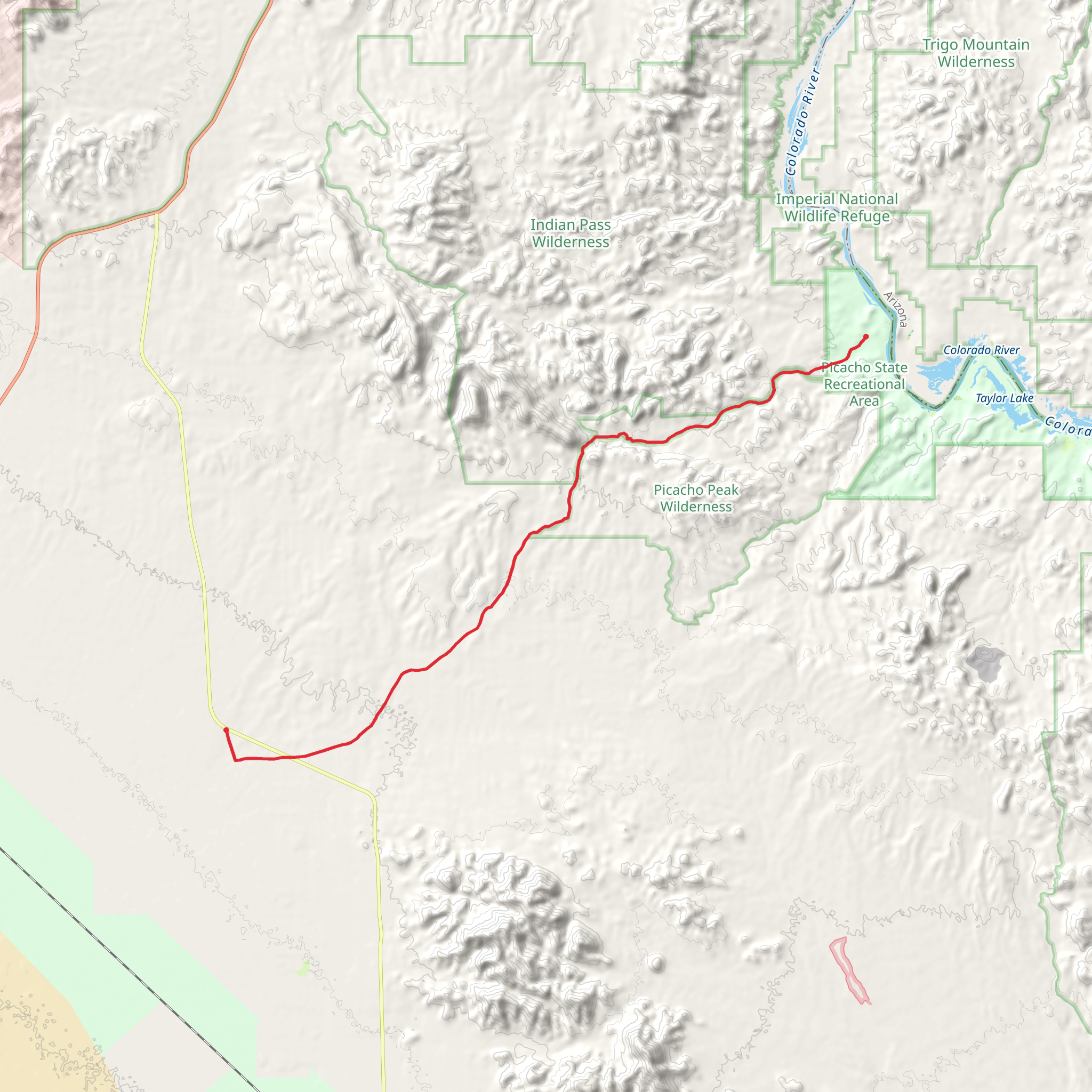 Gavilan Wash mobile static map