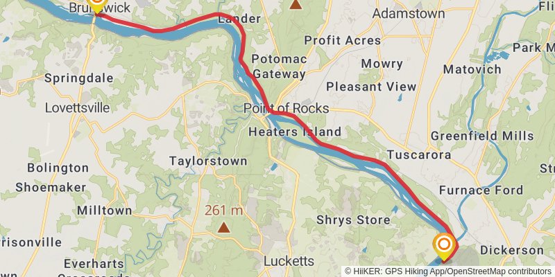 Chesapeake & Ohio Canal Trail stage 4 Map