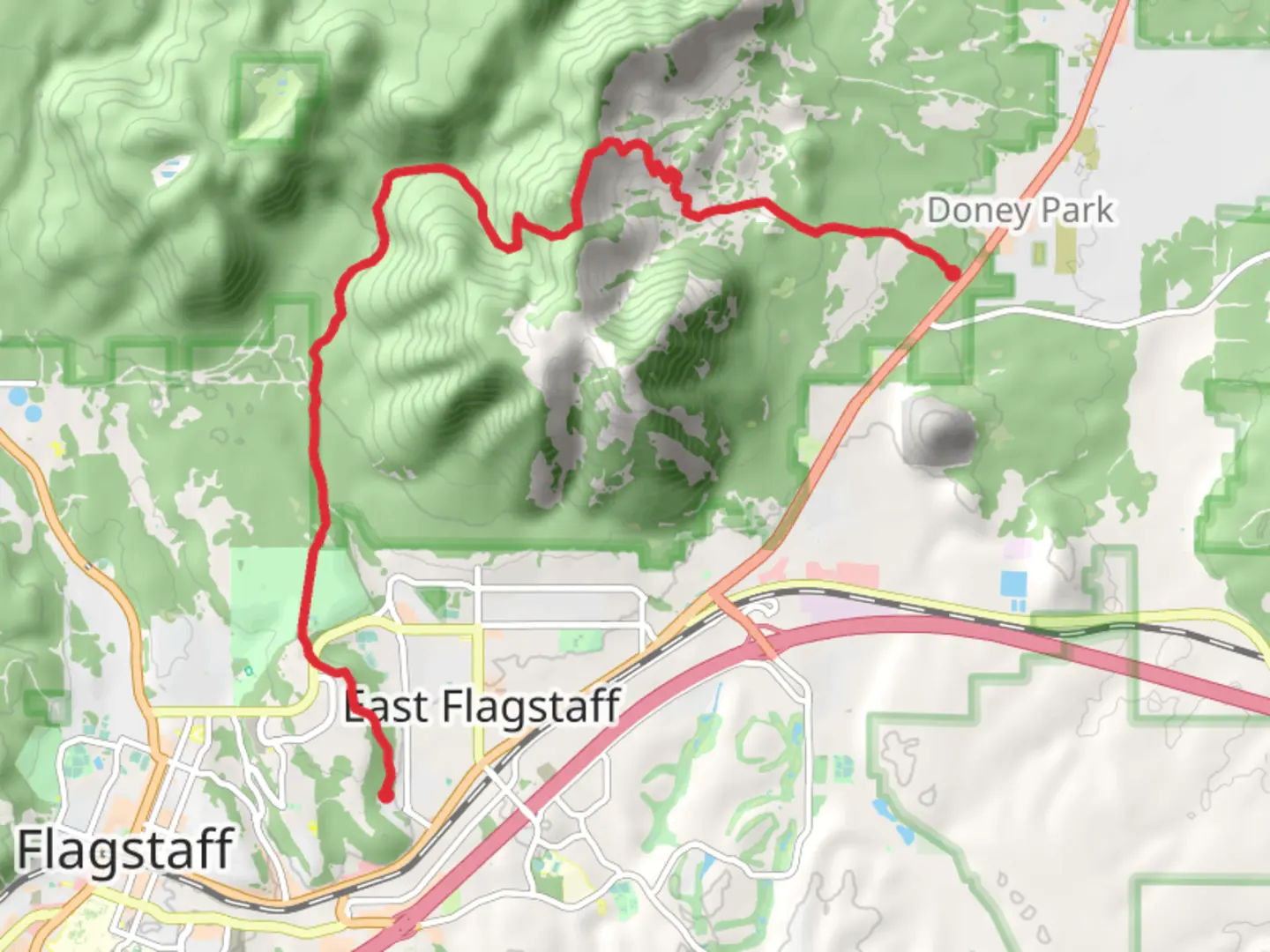 An image depicting the trail Heart Trail and Oldham Trail and its surrounding area.