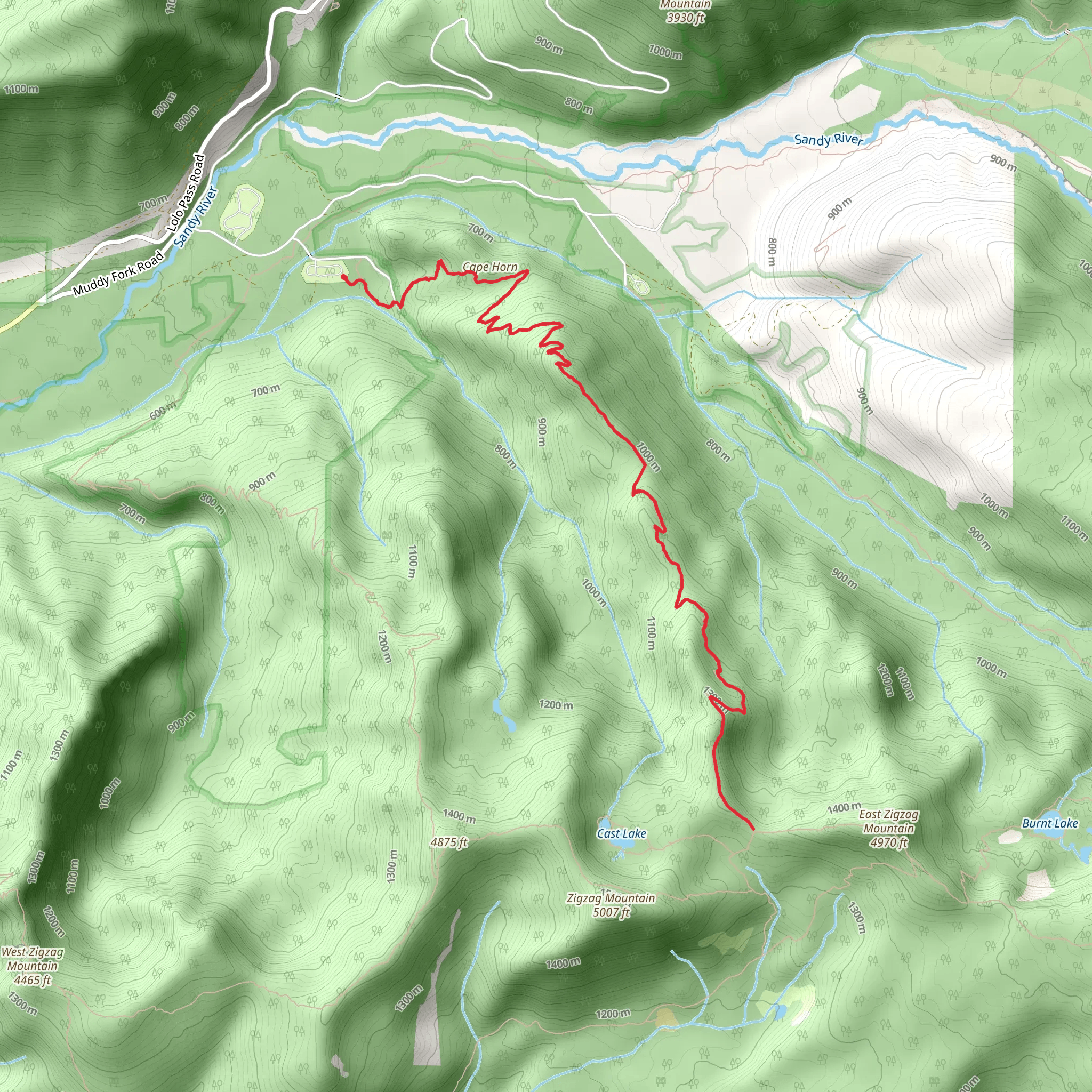 Cast Creek Trail mobile static map