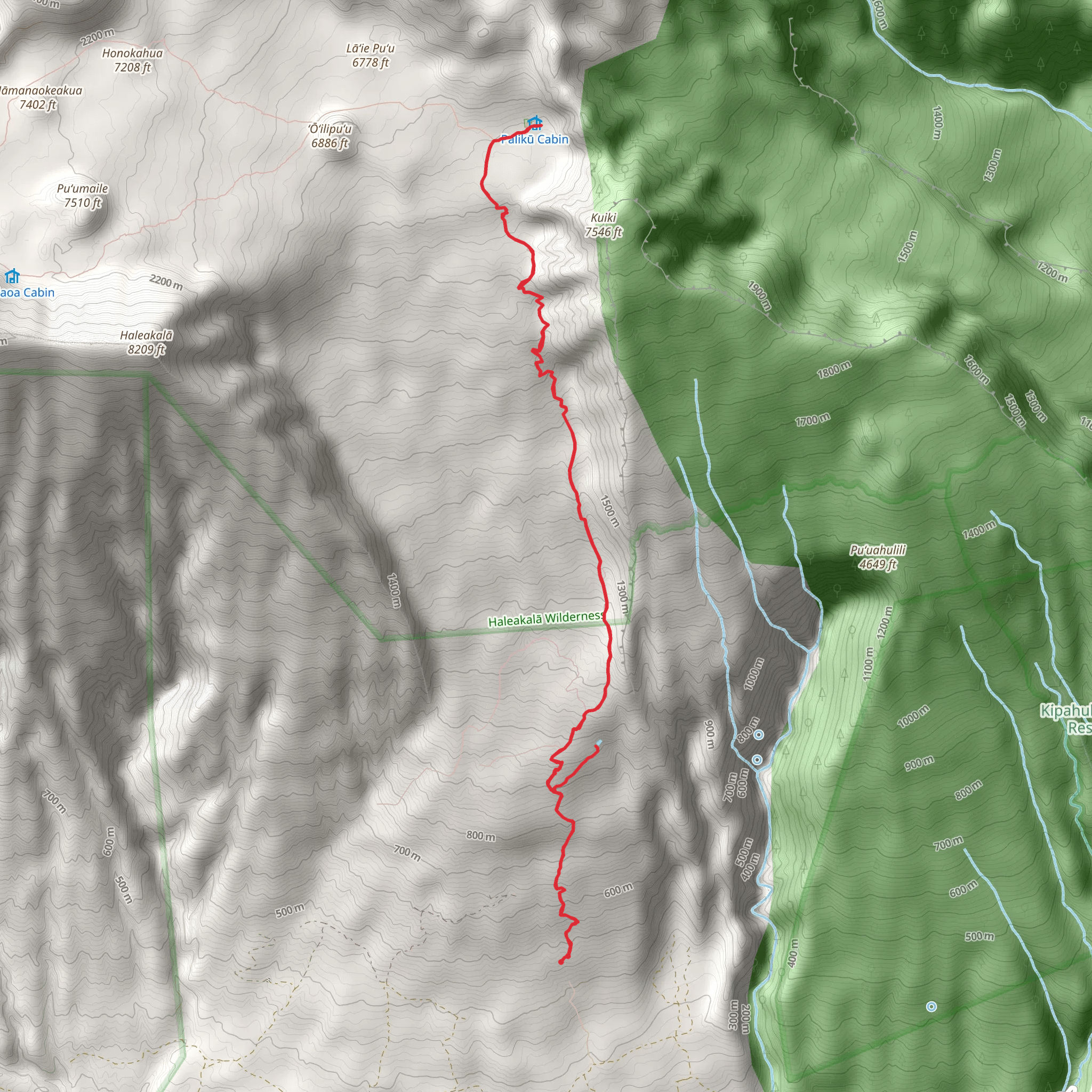 Kaupo Trail mobile static map