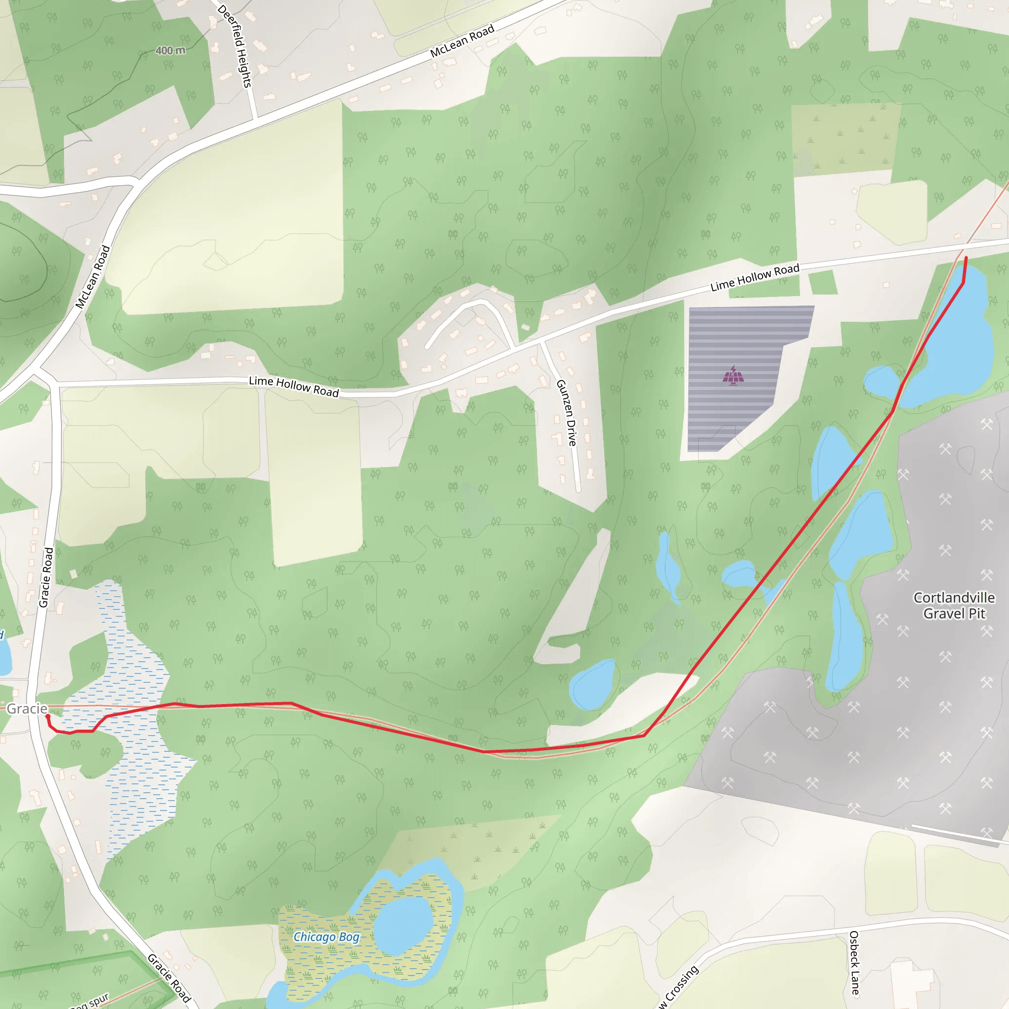 Gracie Road Trail mobile static map