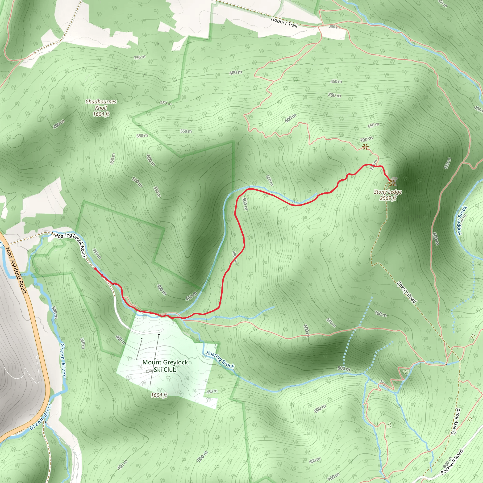 Stony Ledge Trail mobile static map