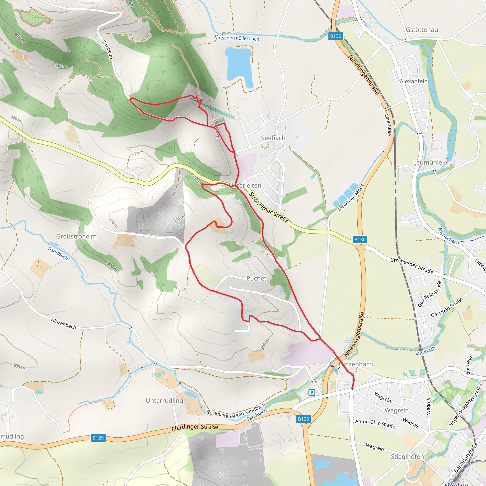 Hinzenbacher Schanzenweg mobile static map