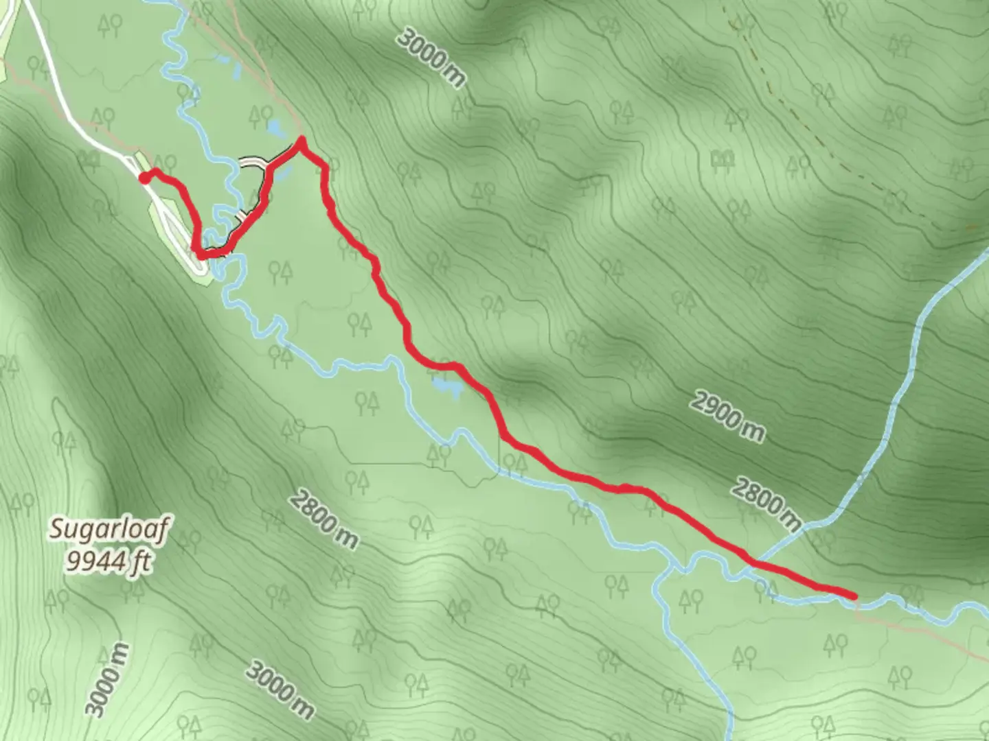 An image depicting the trail South Fork and Williams Fork Trail and its surrounding area.