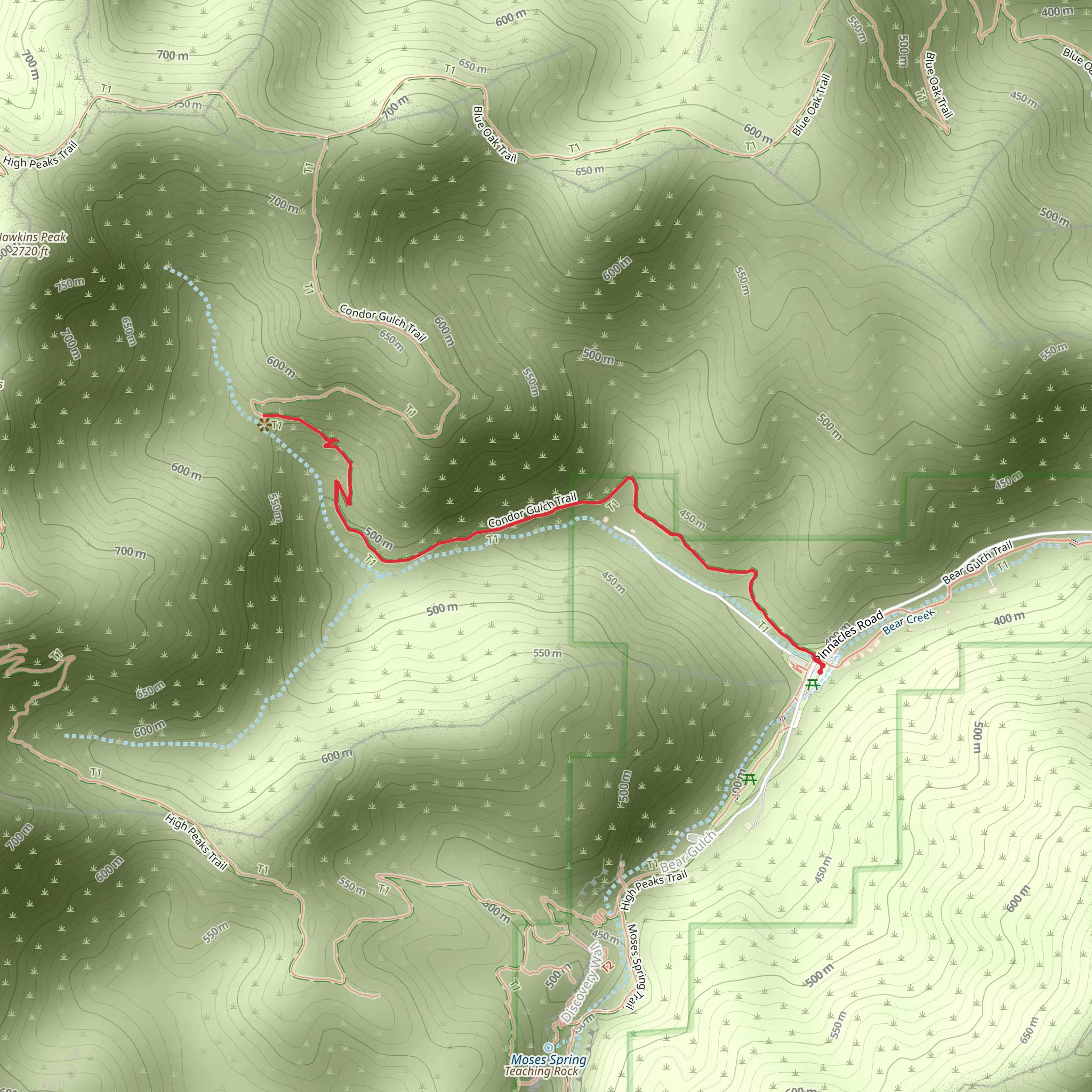 Condor Gulch Trail mobile static map
