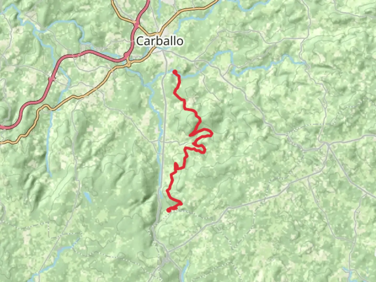 An image depicting the trail PR G 142 Ruta das Férvedas and its surrounding area.