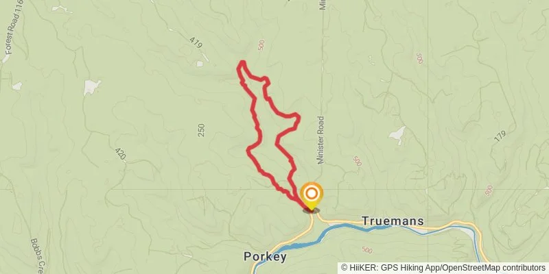 Minister Creek Loop Trail map