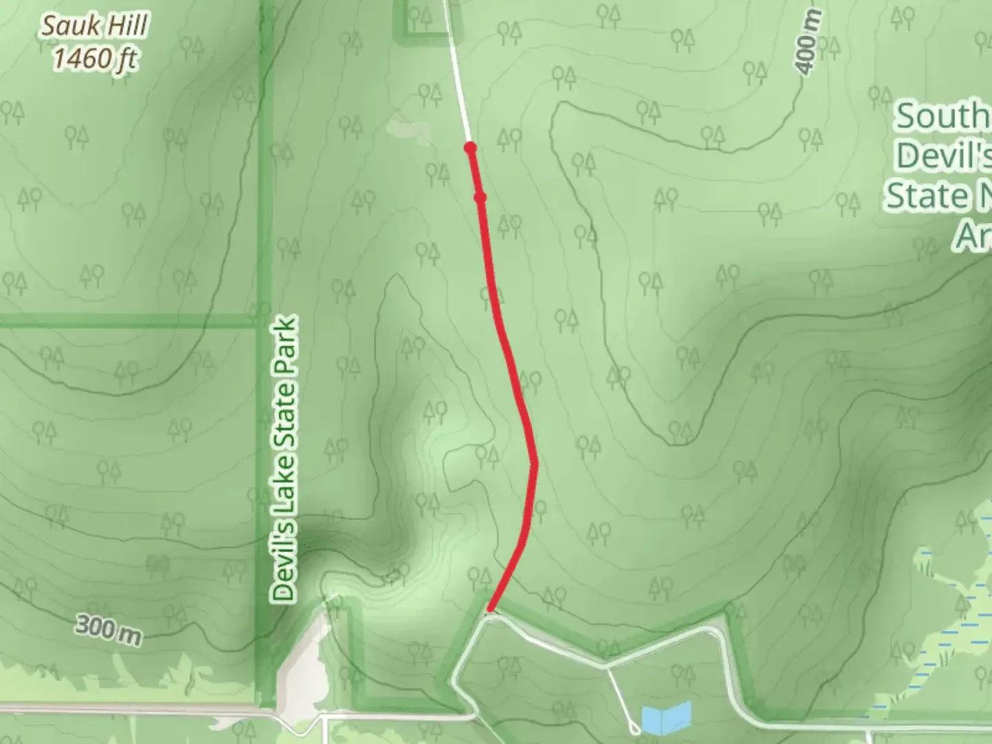 An image depicting the trail Burma Road Out and Back and its surrounding area.