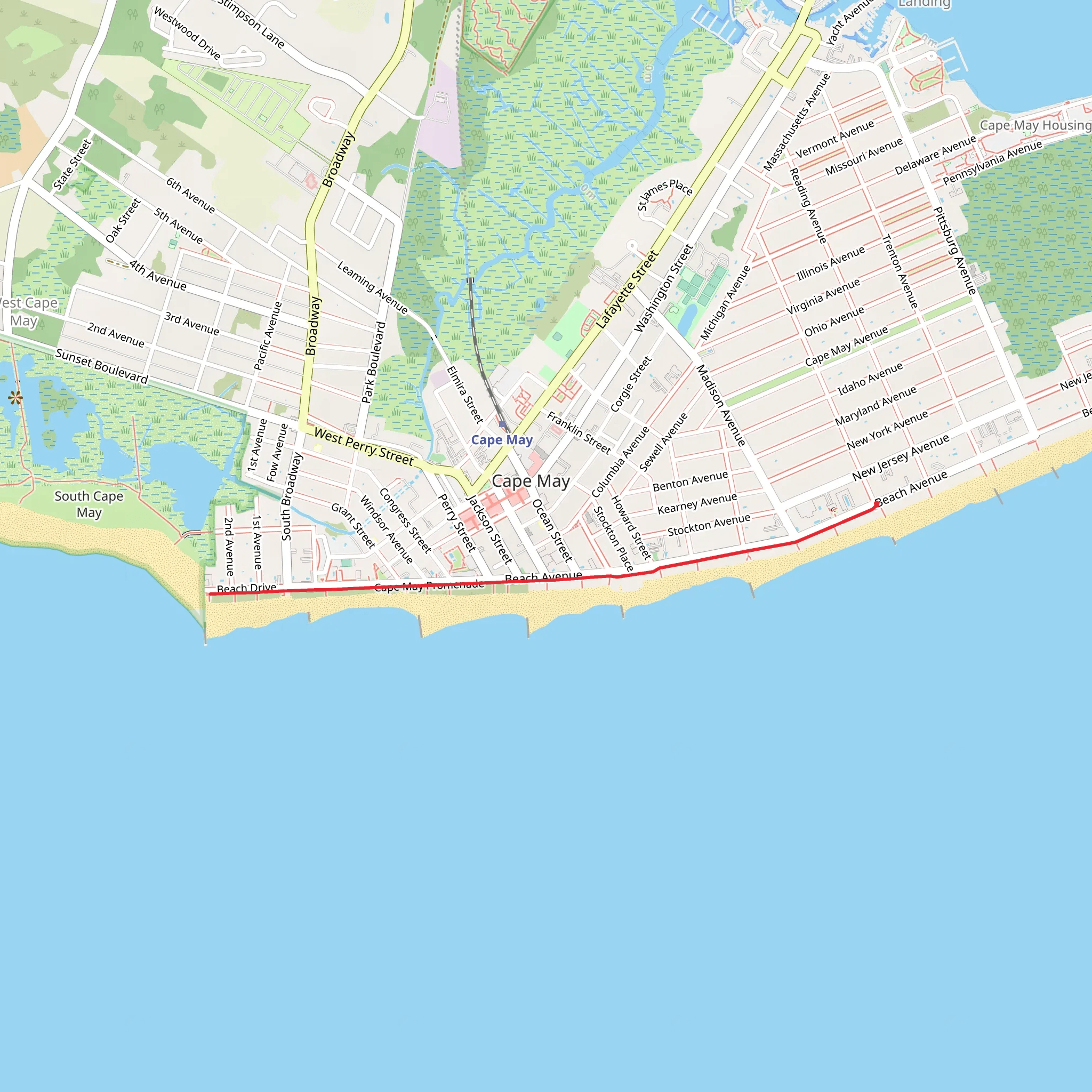 Cape May Promenade mobile static map
