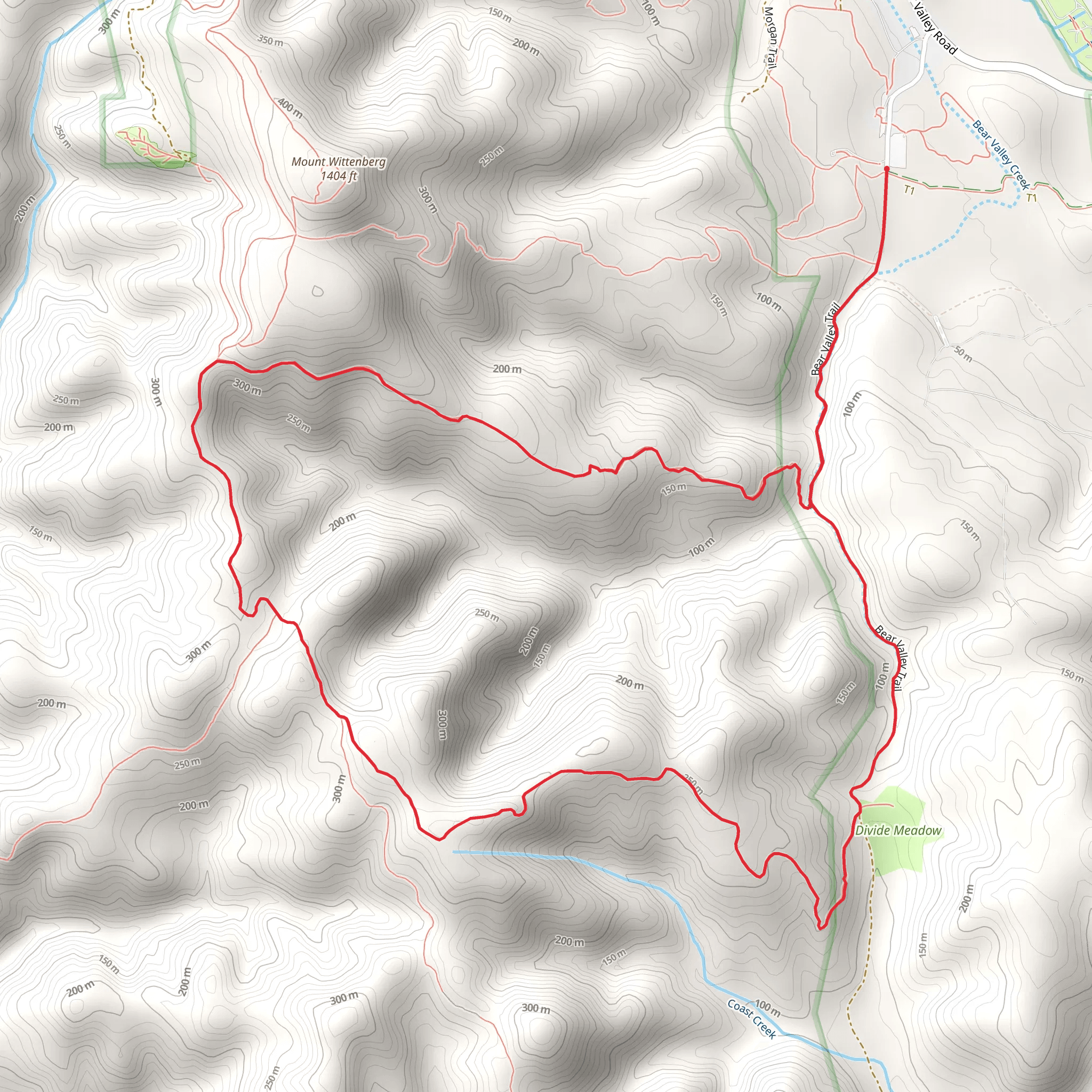Old Pine, Sky, Meadow Loop Trail mobile static map