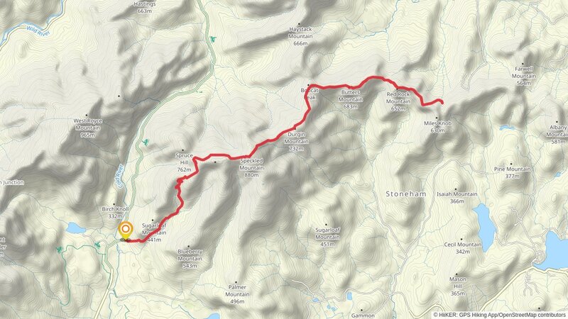 Speckled Mountain to Durgin Mountain to Red Rock Mountain