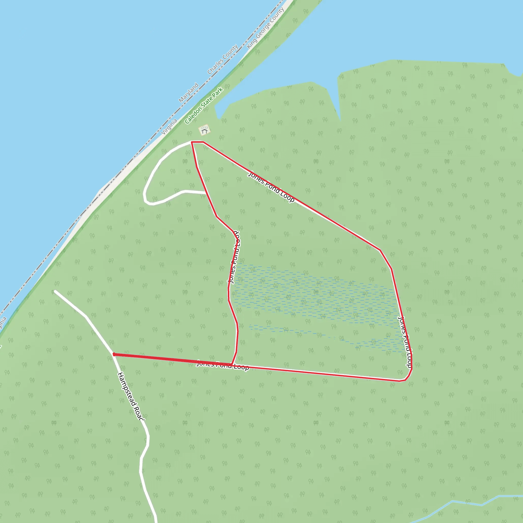 Jones Pond Loop mobile static map
