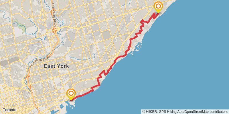 Waterfront Trail stage 25 Map