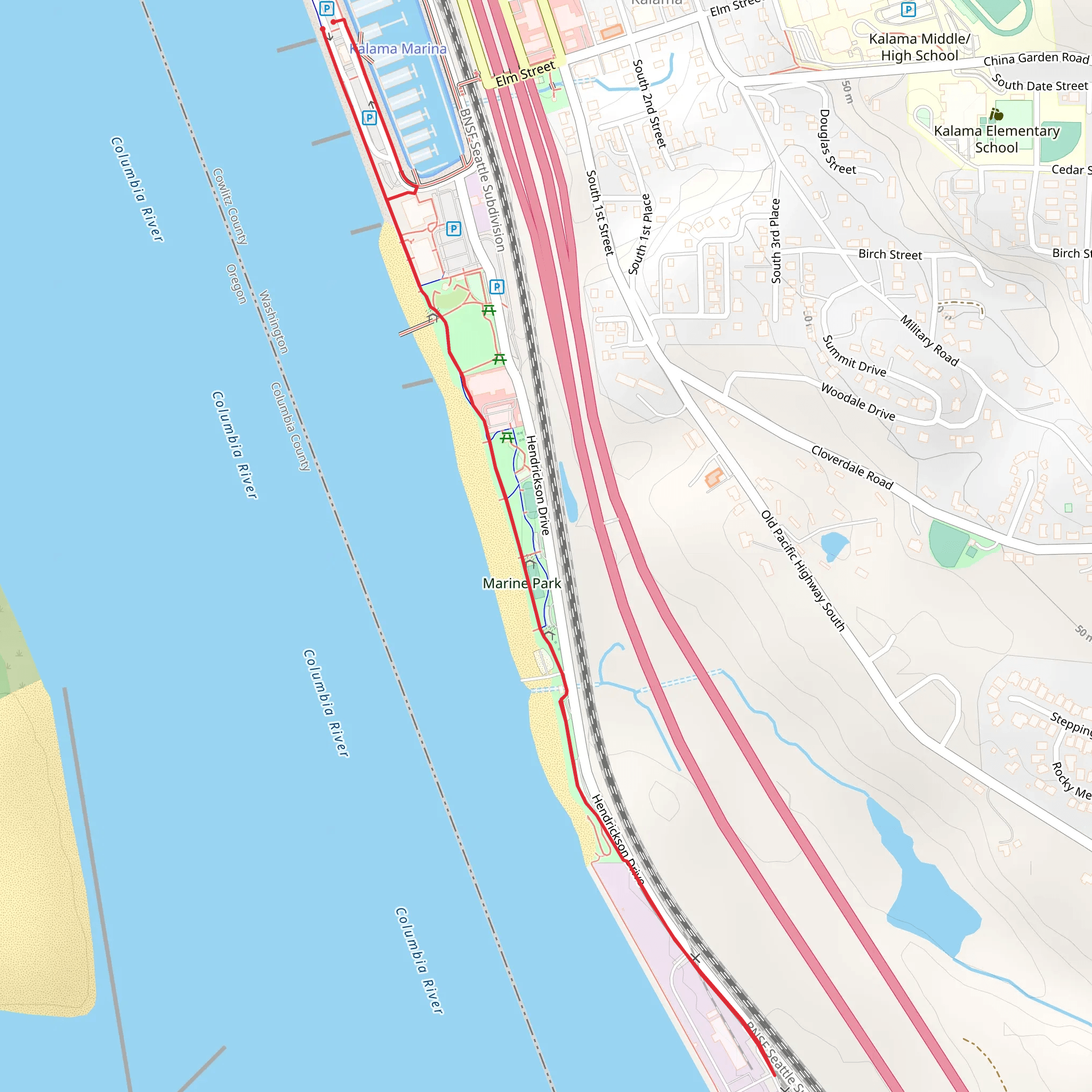 Marine Park mobile static map