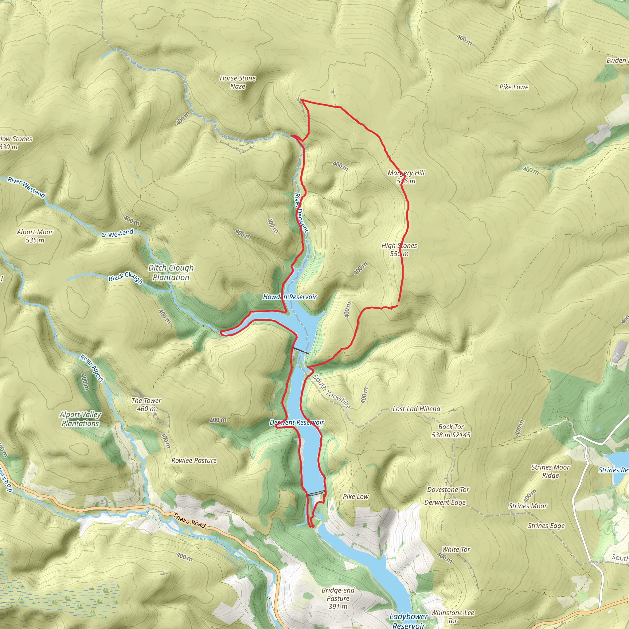 Howden Edge from Derwent Valley mobile static map