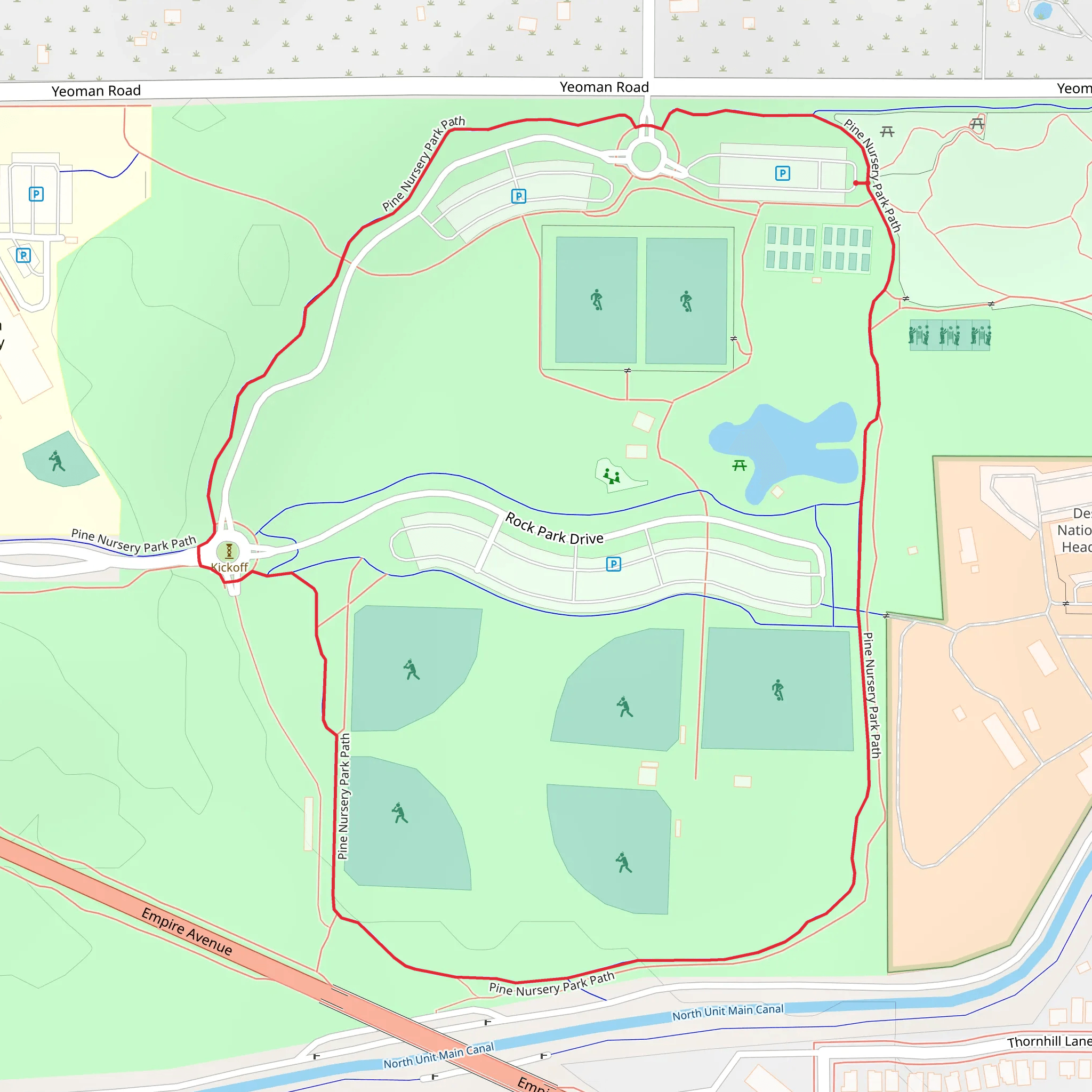 Pine Nursery Park Path Loop mobile static map