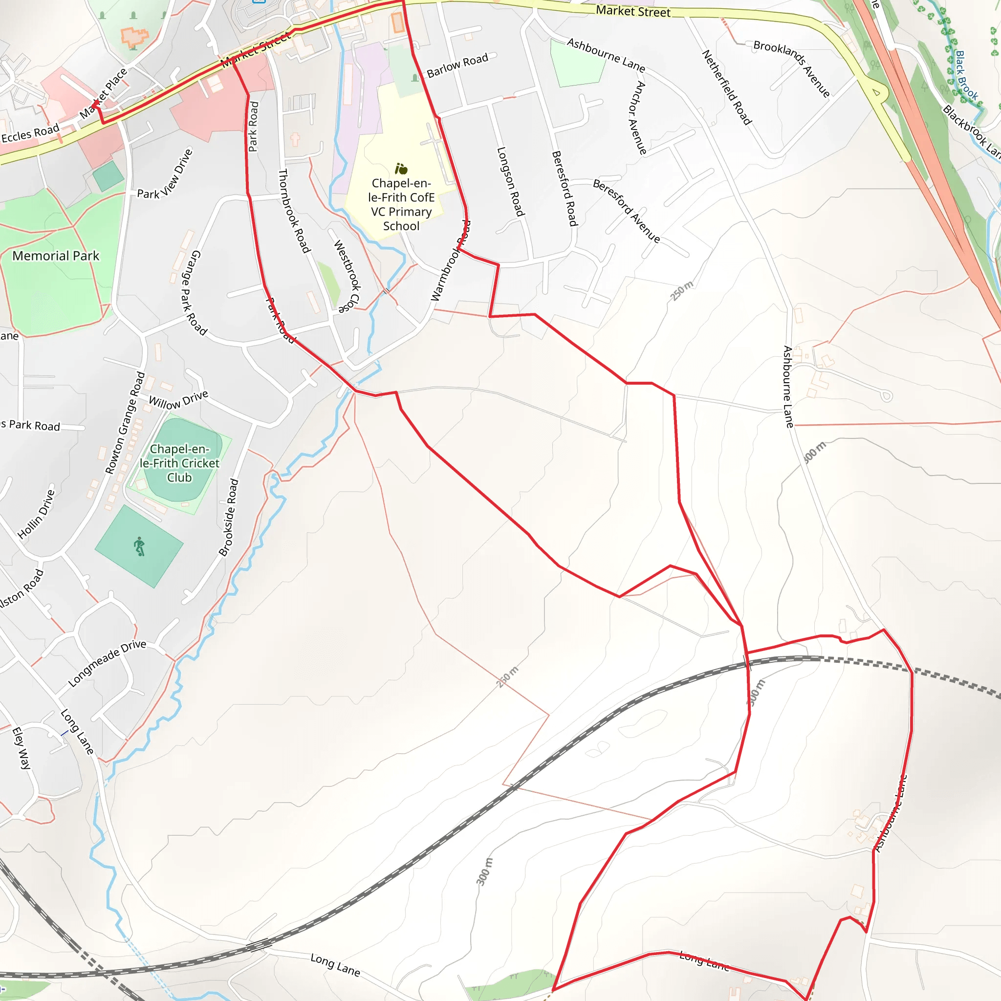 Martinside Walk - Chapel-en-le-Frith - Walking Route mobile static map