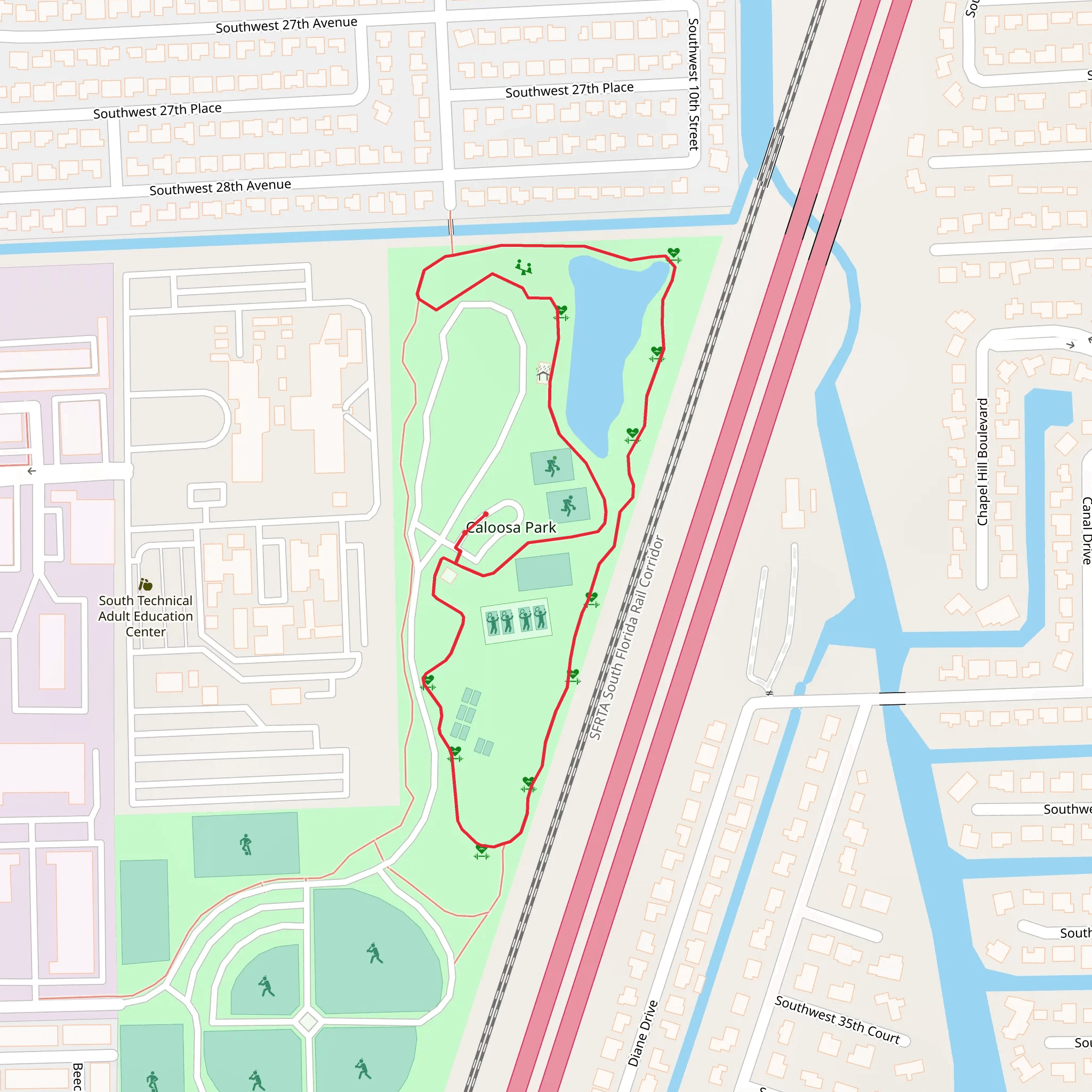 Caloosa Park Loop mobile static map