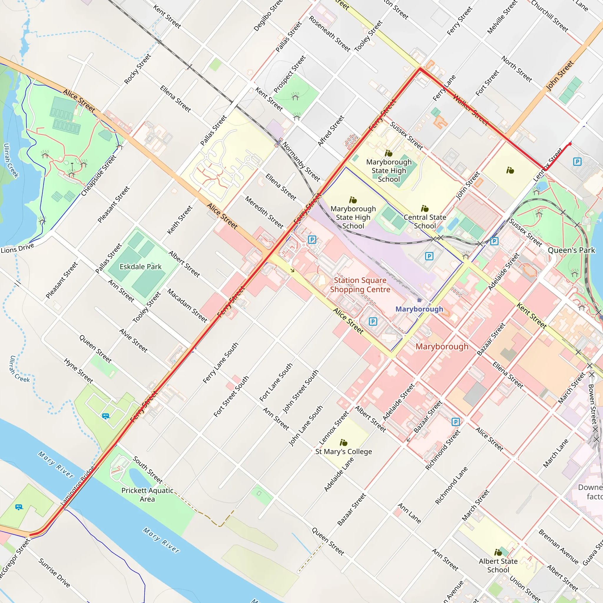 Lamington Bridge Trail mobile static map