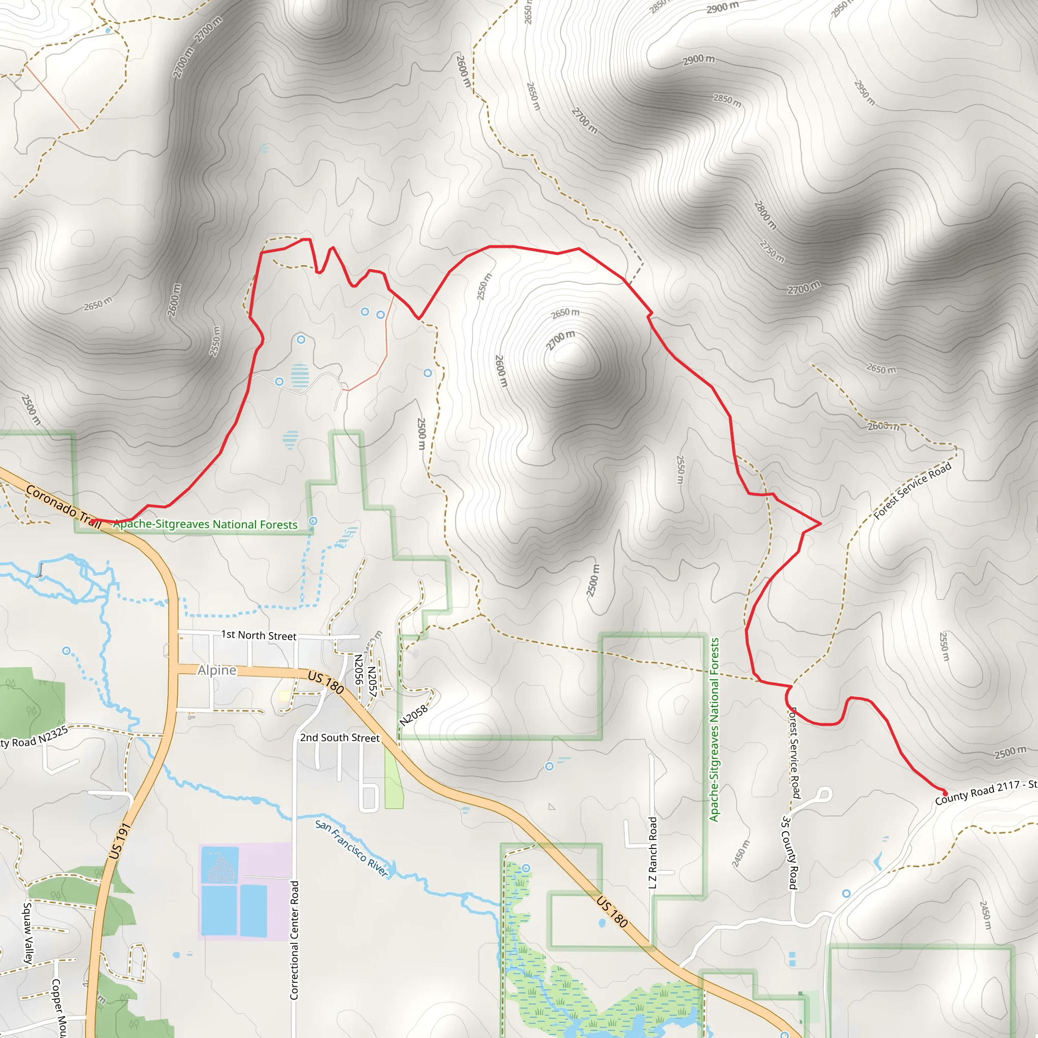 Georges Lake Trail mobile static map