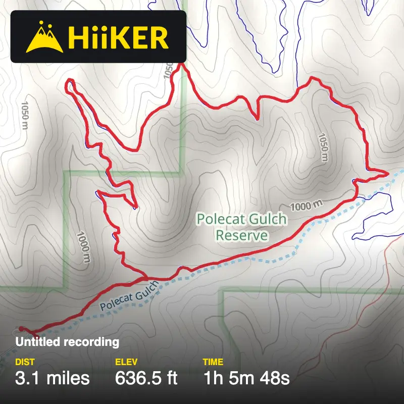 A map preview of the recording Untitled recording.