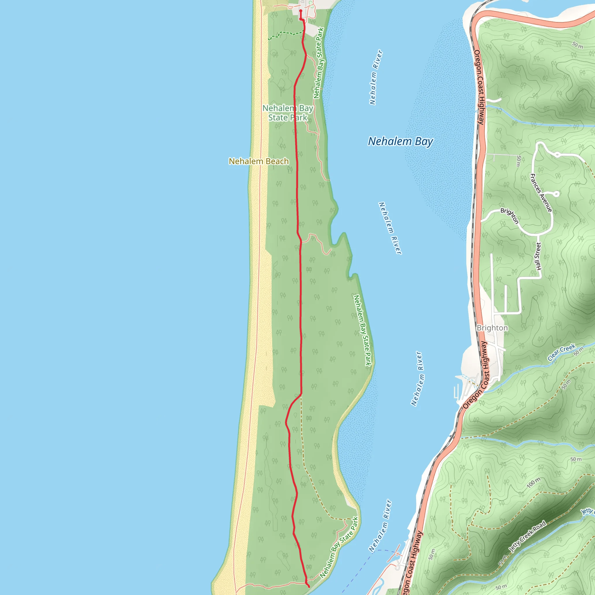 Nehalem Bay State Park Main Campgrounds mobile static map