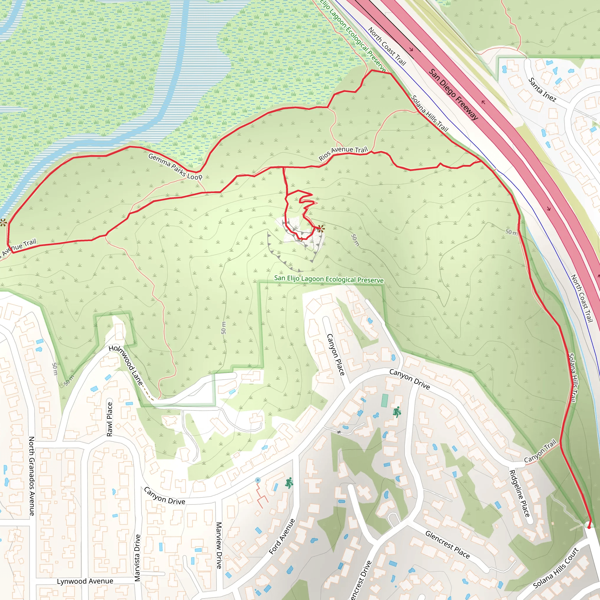 Annie's Canyon - Gemma Parks - Rios Avenue Loop Trail mobile static map