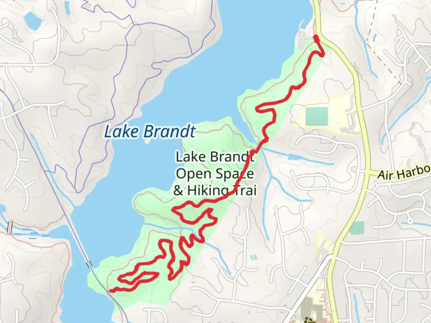 An image depicting the trail Wild Turkey Trail - Lake Brandt and its surrounding area.
