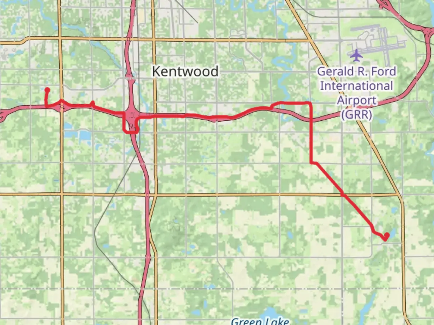 An image depicting the trail M-6 Trail and Paul Henry Thornapple Trail and its surrounding area.