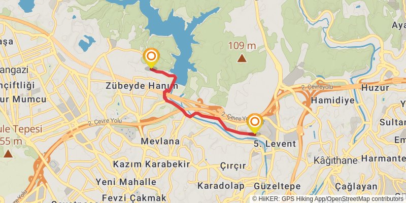Sultans Trail stage 130 Map