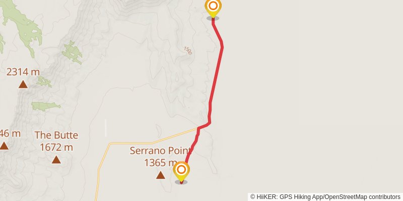 Ultra Pedestrian North Loop stage 101 Map