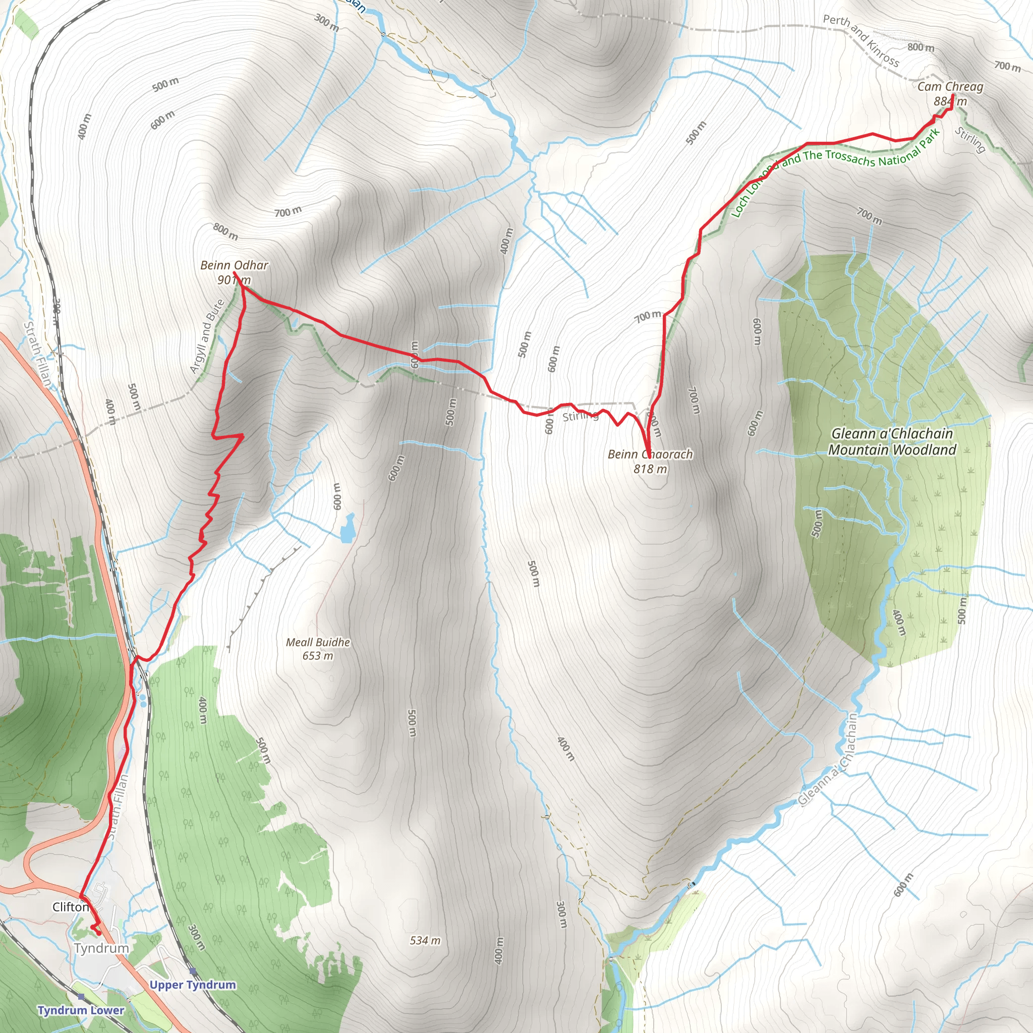 Cam Chreag - Auch mobile static map