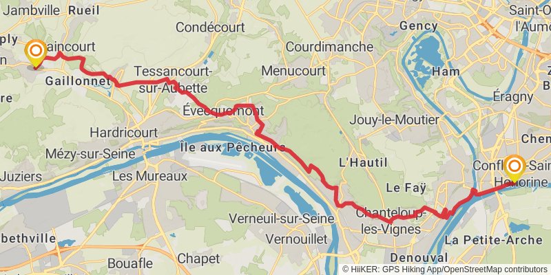 GR 2 - Sentier de la Seine stage 22 Map