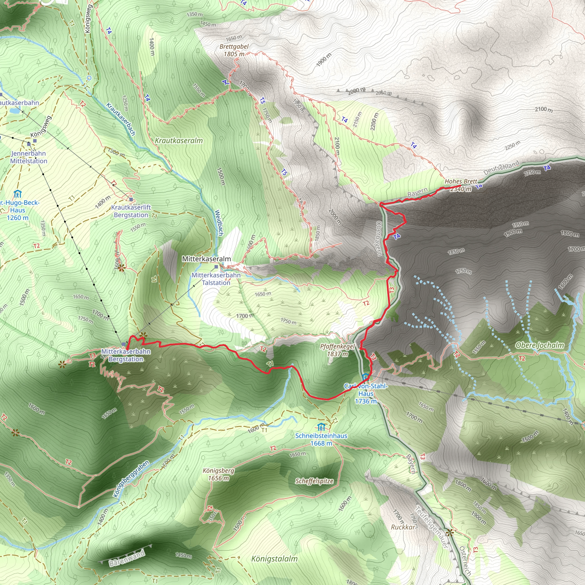Hohes Brett Walk mobile static map